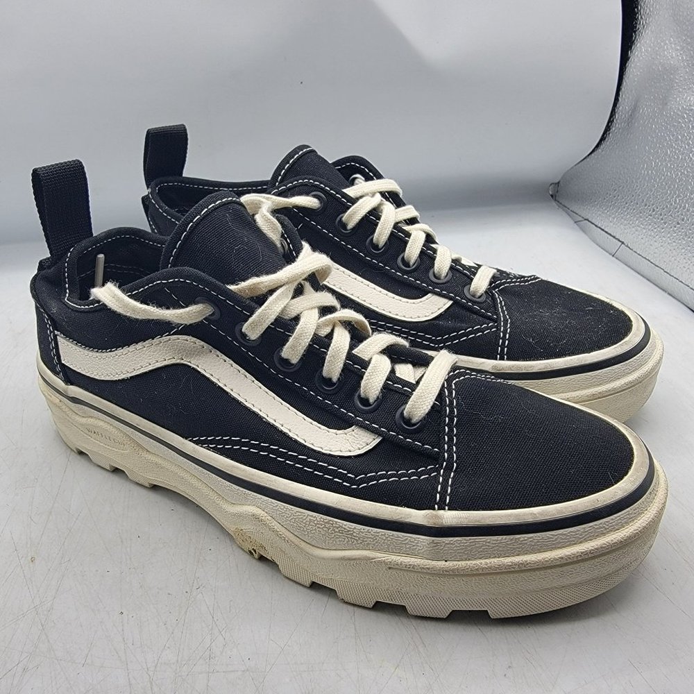 VANS Sentry Old Skool Womens 7 Black Marshmallow Platform Shoes Sneakers Casual